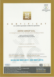 izotec - tamplarie pvc - iso 9001